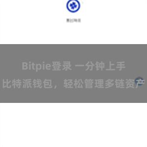 Bitpie登录 一分钟上手比特派钱包，轻松管理多链资产