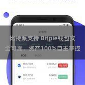 比特派支持 Bitpie钱包安全可靠，资产100%自主掌控