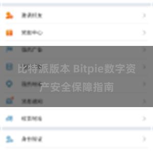 比特派版本 Bitpie数字资产安全保障指南