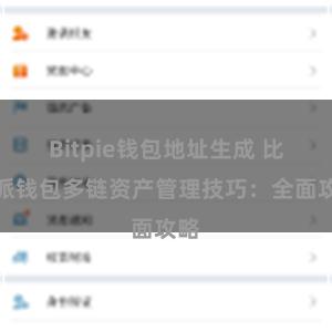 Bitpie钱包地址生成 比特派钱包多链资产管理技巧：全面攻略