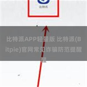 比特派APP轻量版 比特派(Bitpie)官网常见诈骗防范提醒