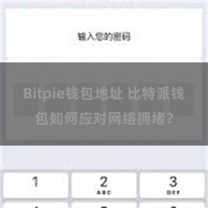 Bitpie钱包地址 比特派钱包如何应对网络拥堵？